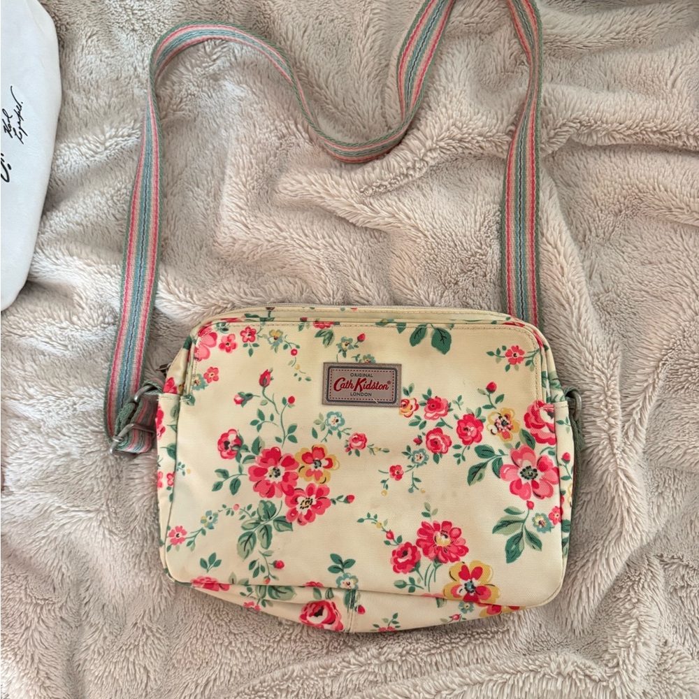 Cath Kidston Cream Floral Crossbody Bag